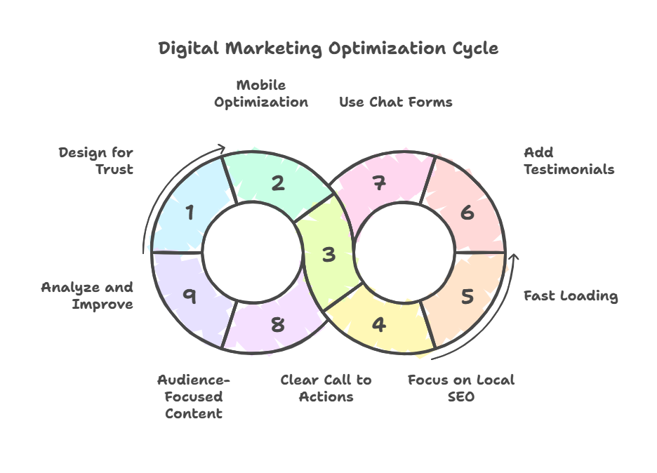 Creative visual layout showcasing modern website design elements for effective online business presence.